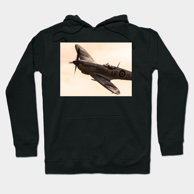 RAF Spitfire up close and personal Hoodie by captureasecond